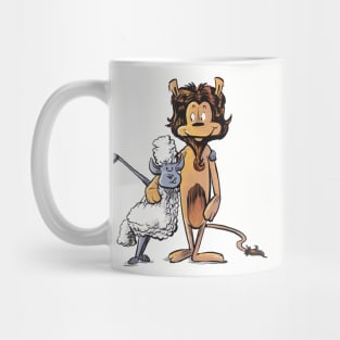 Lion and Lamb are friends Mug